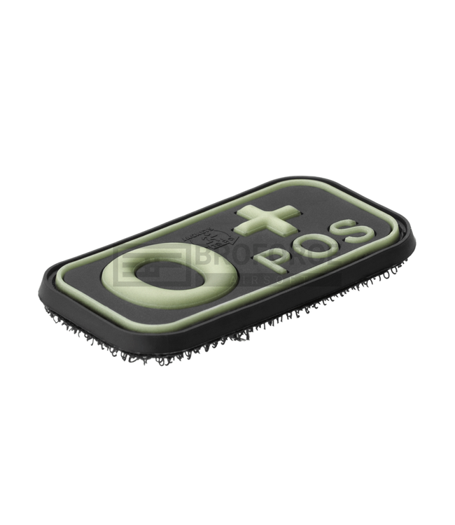 JTG Bloodtype Rubber Patch 0 Pos - Glow