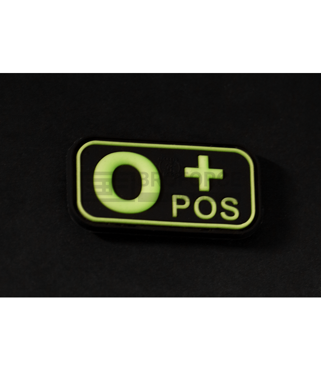 JTG Bloodtype Rubber Patch 0 Pos - Glow