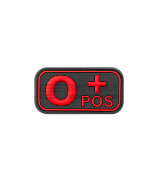 JTG Bloodtype Rubber Patch 0 Pos - Blackmedic