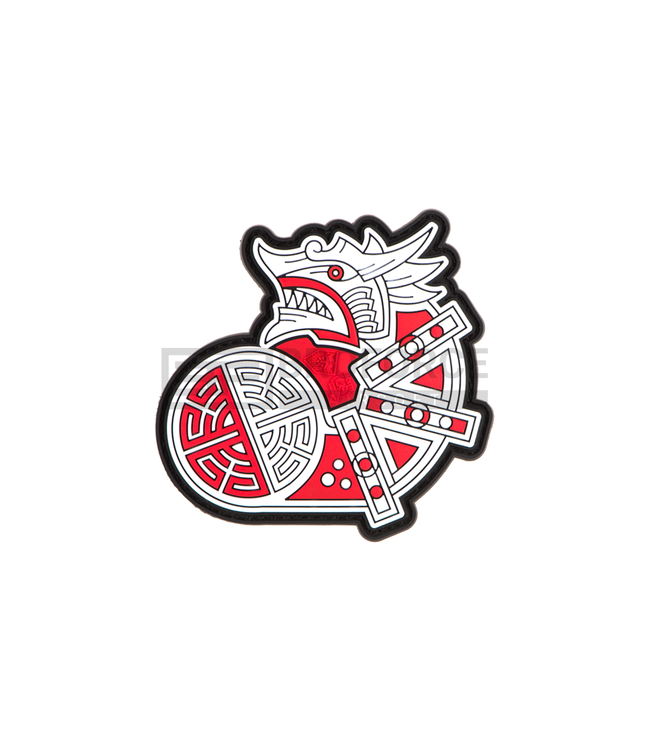 JTG Viking Dragon Ship Head Rubber Patch - Multicolor