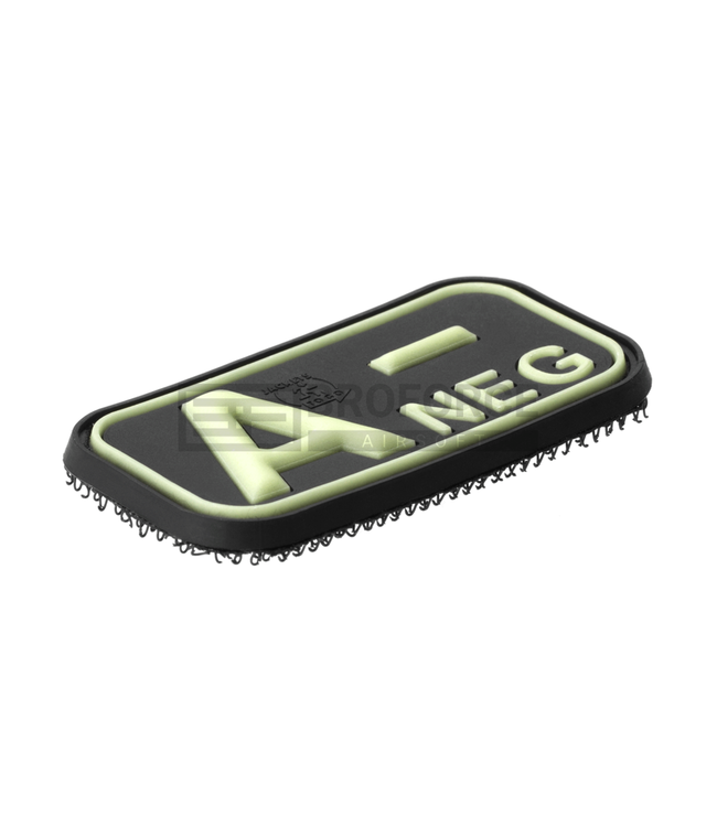 JTG Bloodtype Rubber Patch A Neg - Glow