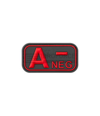 JTG Bloodtype Rubber Patch A Neg - Blackmedic