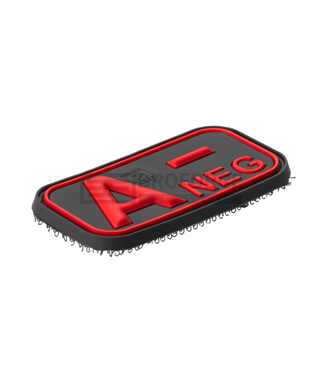 JTG Bloodtype Rubber Patch A Neg - Blackmedic