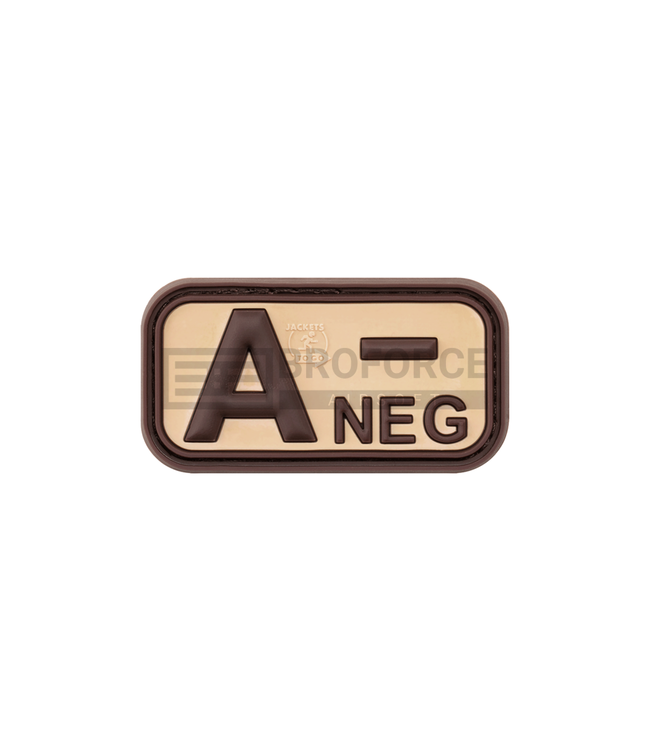 JTG Bloodtype Rubber Patch A Neg - Desert