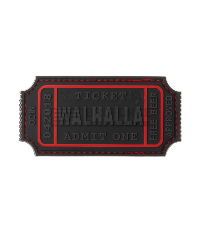 JTG Large Walhalla Ticket Rubber Patch - Blackops