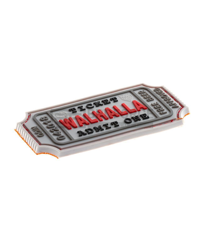 JTG Large Walhalla Ticket Rubber Patch - White