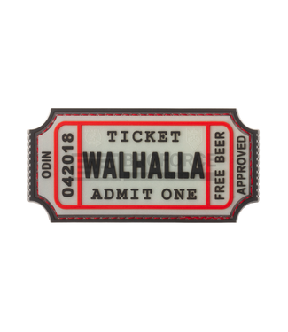 JTG Large Walhalla Ticket Rubber Patch - Glow