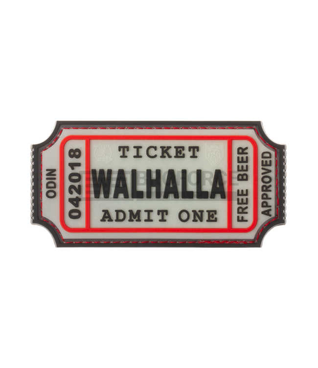 JTG Large Walhalla Ticket Rubber Patch - Glow