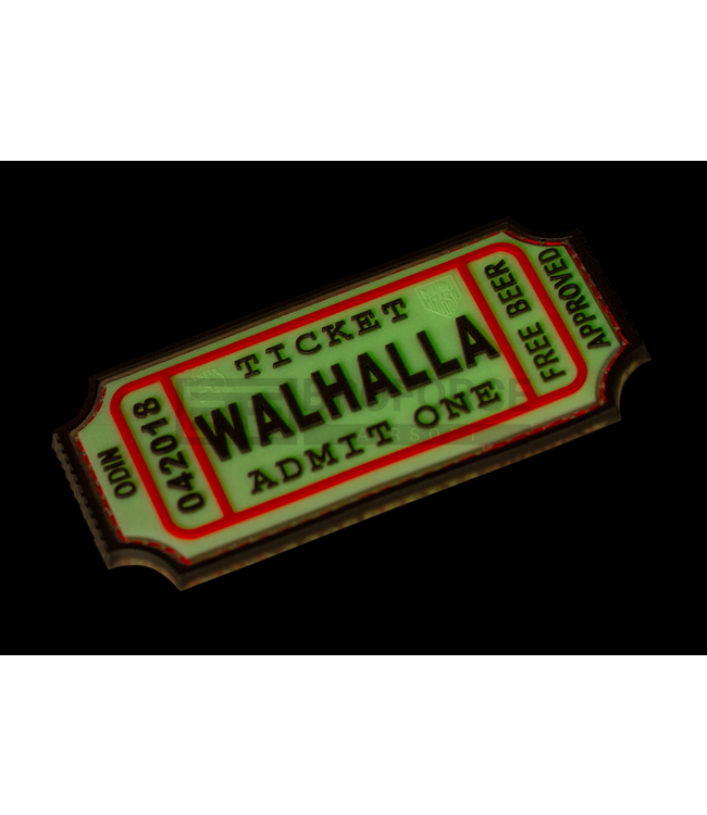 JTG Large Walhalla Ticket Rubber Patch - Glow