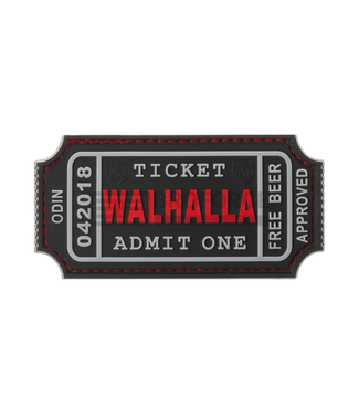 JTG Large Walhalla Ticket Rubber Patch - Blackmedic