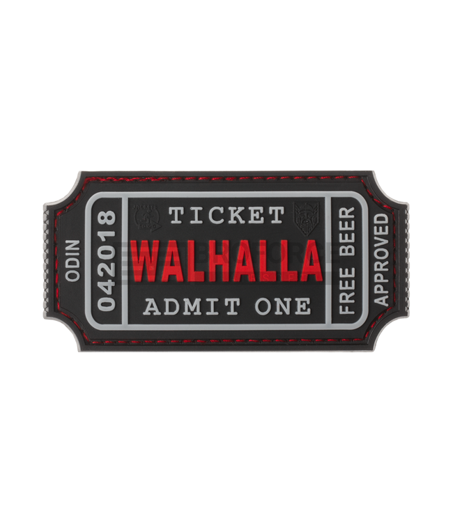 JTG Large Walhalla Ticket Rubber Patch - Blackmedic