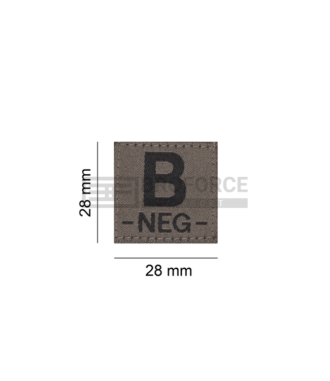 Clawgear B Neg Bloodgroup Patch - RAL7013