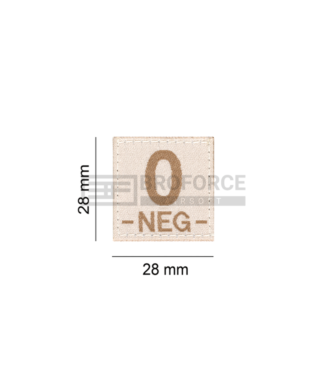 Clawgear 0 Neg Bloodgroup Patch - Desert
