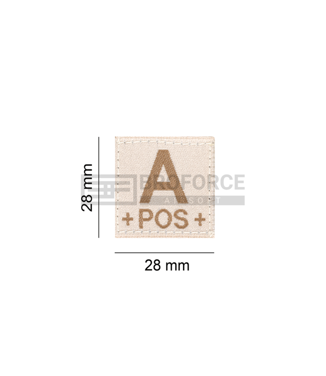Clawgear A Pos Bloodgroup Patch - Desert