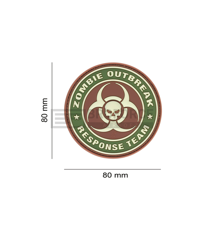 JTG Zombie Outbreak Rubber Patch - Brown
