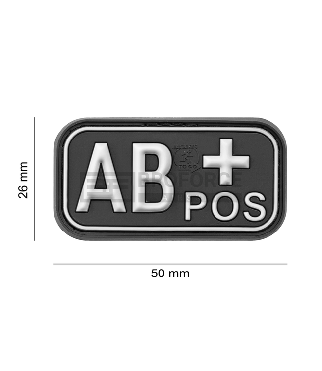 JTG Bloodtype Rubber Patch AB Pos - SWAT