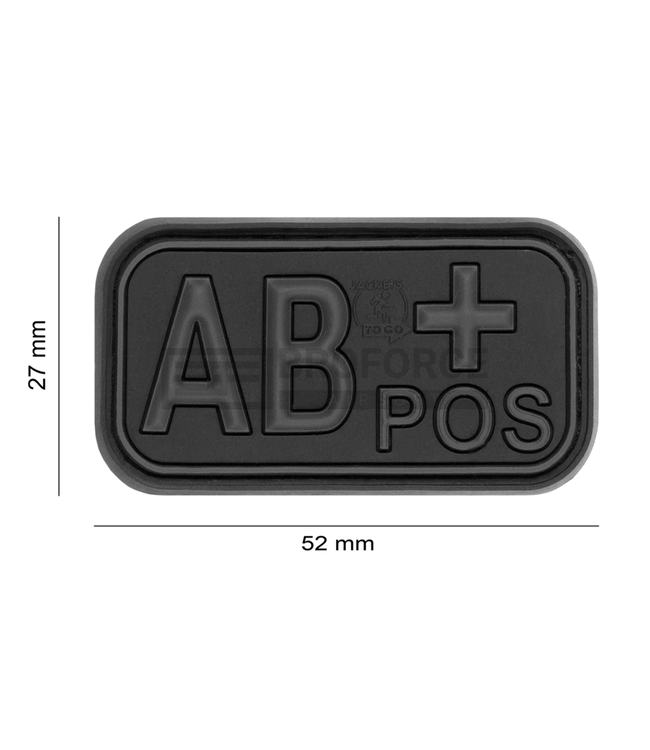 JTG Bloodtype Rubber Patch AB Pos - Blackops