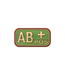 JTG Bloodtype Rubber Patch AB Pos - Multicam