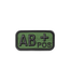 JTG Bloodtype Rubber Patch AB Pos - Forest JTG Bloodtype Rubber Patch AB Pos - Forest