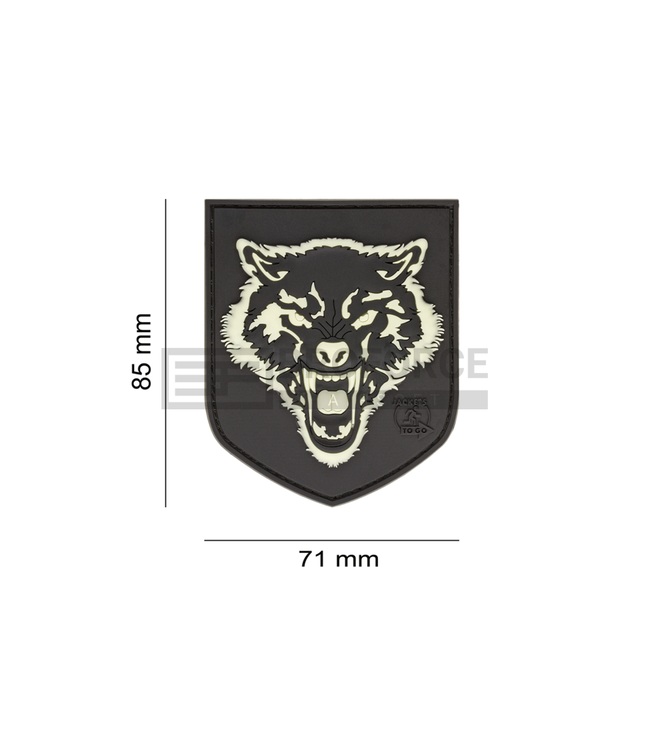 JTG Wolf Shield Rubber Patch - Glow
