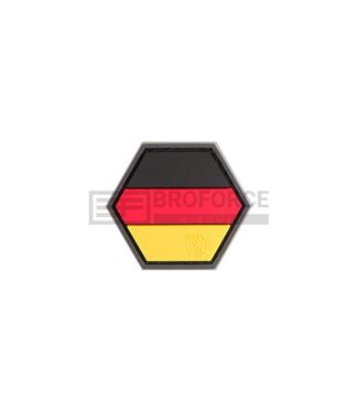 JTG German Flag Hexagon Rubber Patch - Multicolor