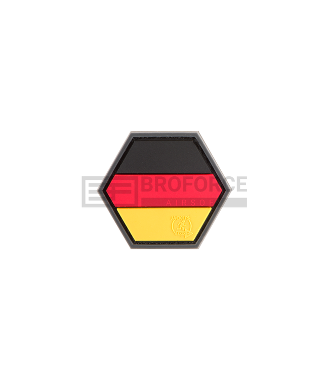 JTG German Flag Hexagon Rubber Patch - Multicolor