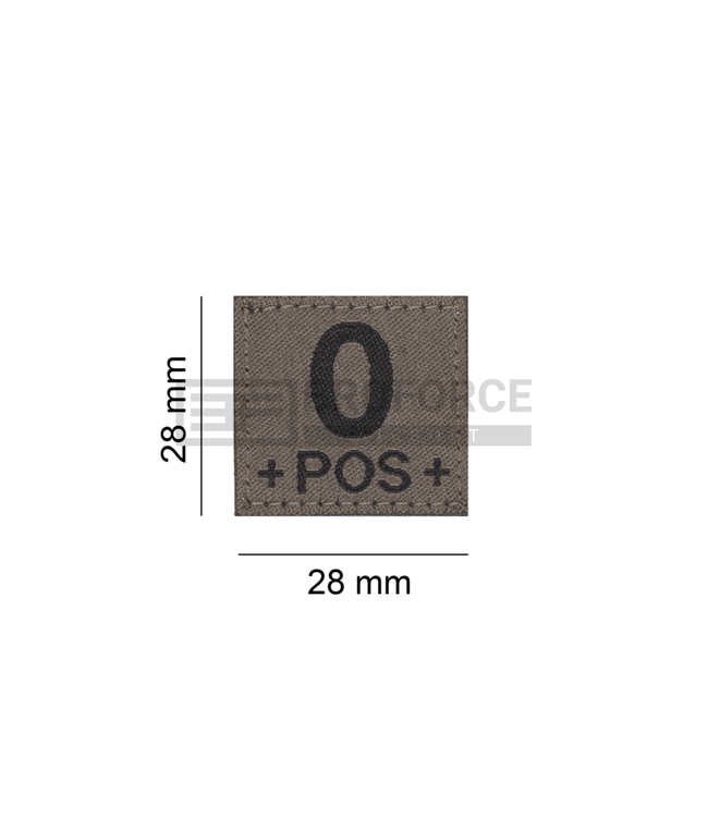 Clawgear 0 Pos Bloodgroup Patch - RAL7013