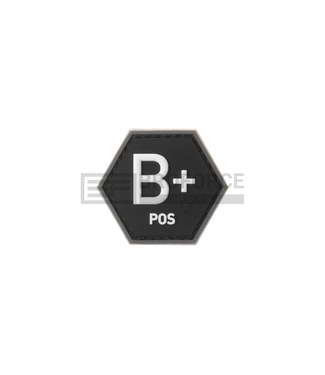 JTG Bloodgroup Hexagon Rubber Patch B Pos - SWAT