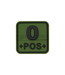 JTG Bloodtype Square Rubber Patch 0 Pos - Forest JTG Bloodtype Square Rubber Patch 0 Pos - Forest