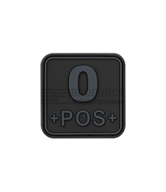 JTG Bloodtype Square Rubber Patch 0 Pos - Blackops