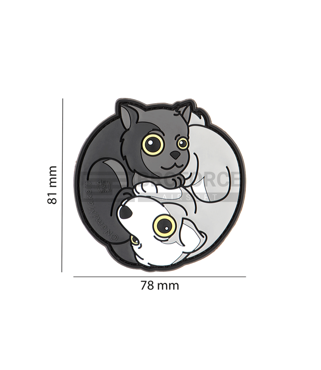 JTG Yin & Yan Cat Patch - Black