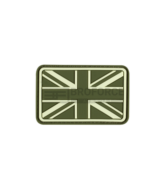 JTG Small Great Britain Flag Rubber Patch - Forest
