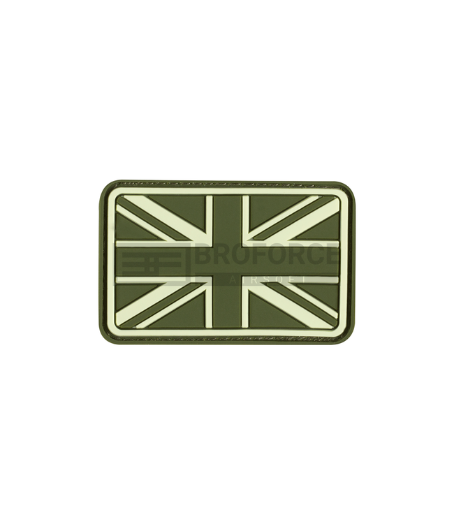 JTG Small Great Britain Flag Rubber Patch - Forest