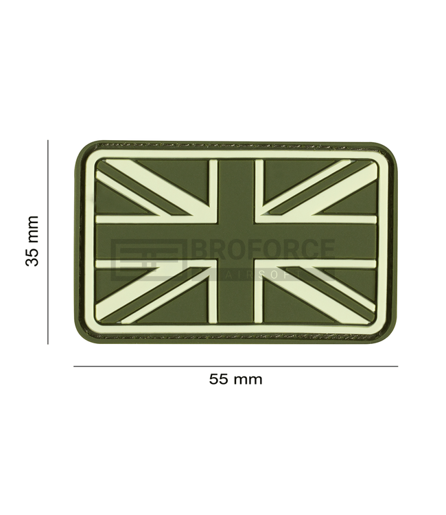 JTG Small Great Britain Flag Rubber Patch - Forest