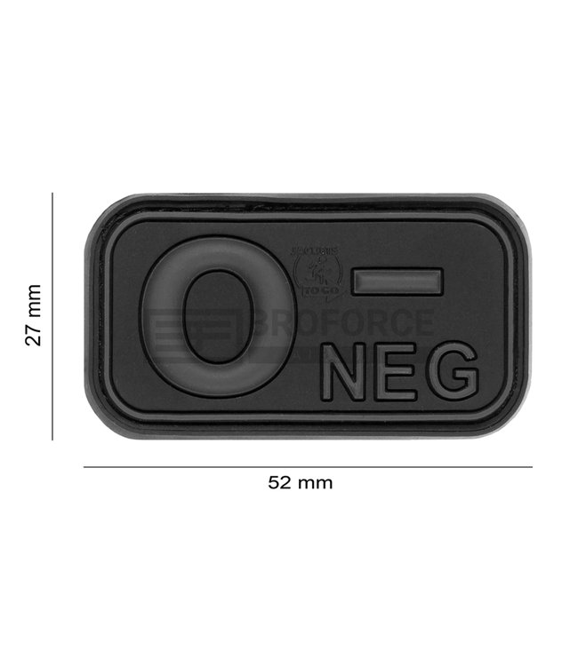 JTG Bloodtype Rubber Patch 0 Neg - Blackops