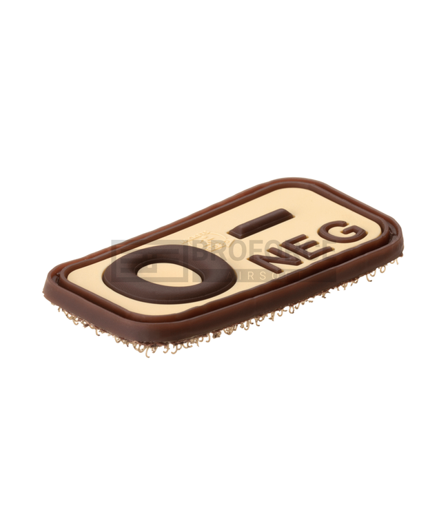 JTG Bloodtype Rubber Patch 0 Neg - Desert