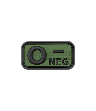 JTG Bloodtype Rubber Patch 0 Neg - Forest