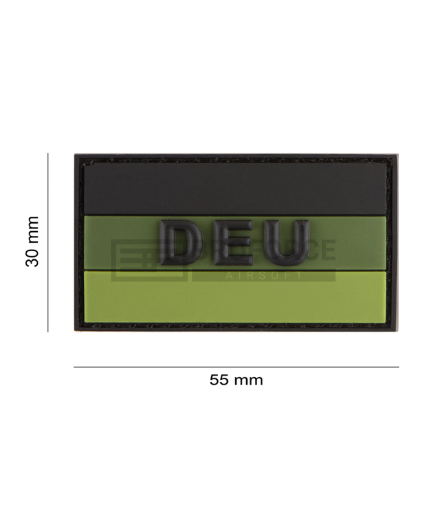 JTG Small German Flag Rubber Patch - Forest