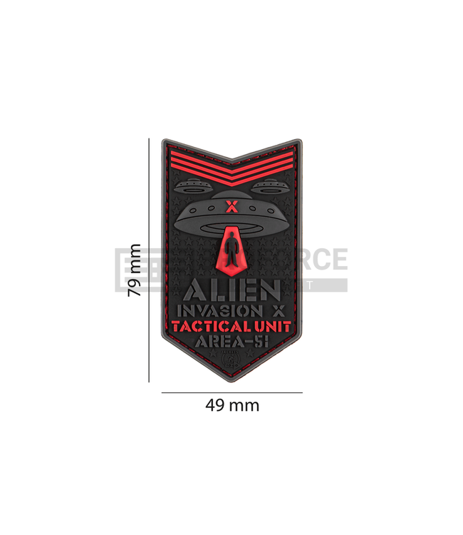 JTG Alien Invasion X-Files Patch - Red