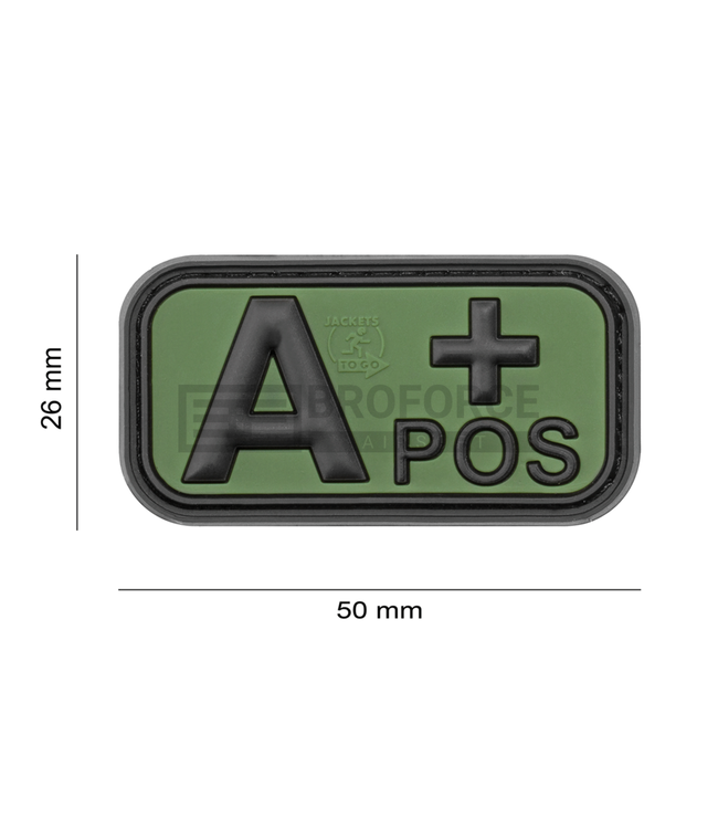 JTG Bloodtype Rubber Patch A Pos - Forest