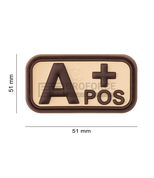 JTG Bloodtype Rubber Patch A Pos - Desert