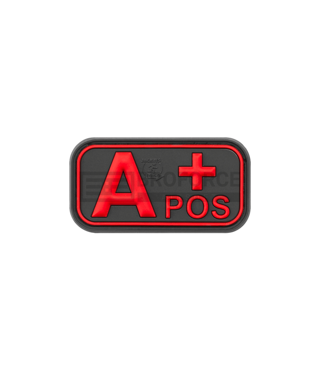 JTG Bloodtype Rubber Patch A Pos - Blackmedic