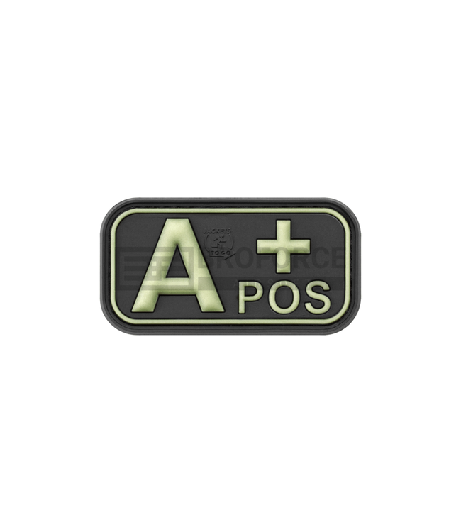 JTG Bloodtype Rubber Patch A Pos - Glow