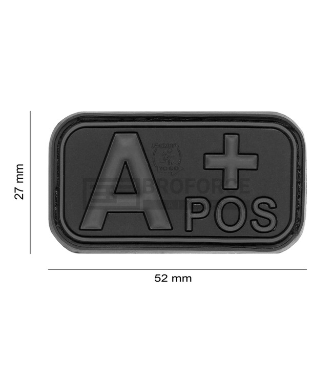 JTG Bloodtype Rubber Patch A Pos - Blackops