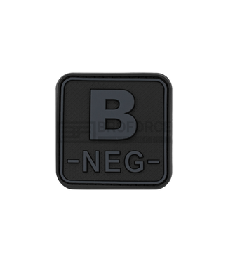 JTG Bloodtype Square Rubber Patch B Neg - Blackops