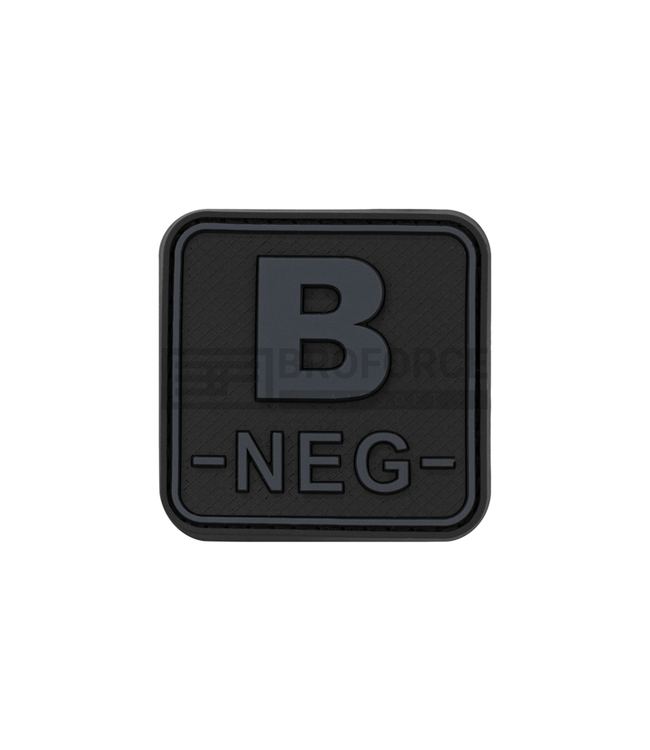 JTG Bloodtype Square Rubber Patch B Neg - Blackops