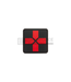 JTG Red Cross Rubber Patch 40mm - Blackmedic JTG Red Cross Rubber Patch 40mm - Blackmedic