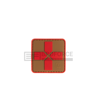 JTG Red Cross Rubber Patch 40mm - Coyote Red