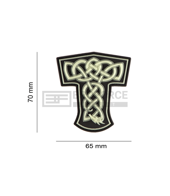 JTG Thors Hammer Dragon Rubber Patch - Glow
