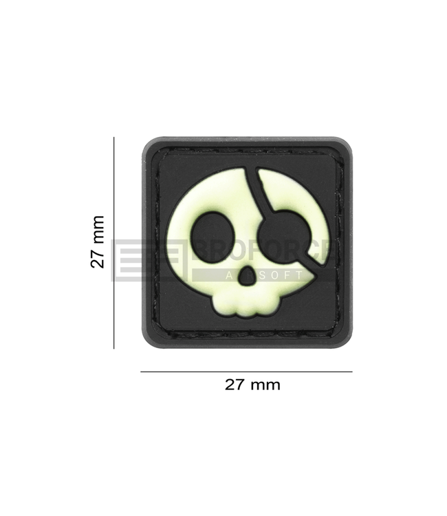 JTG Halloween Pirate Rubber Patch - Glow